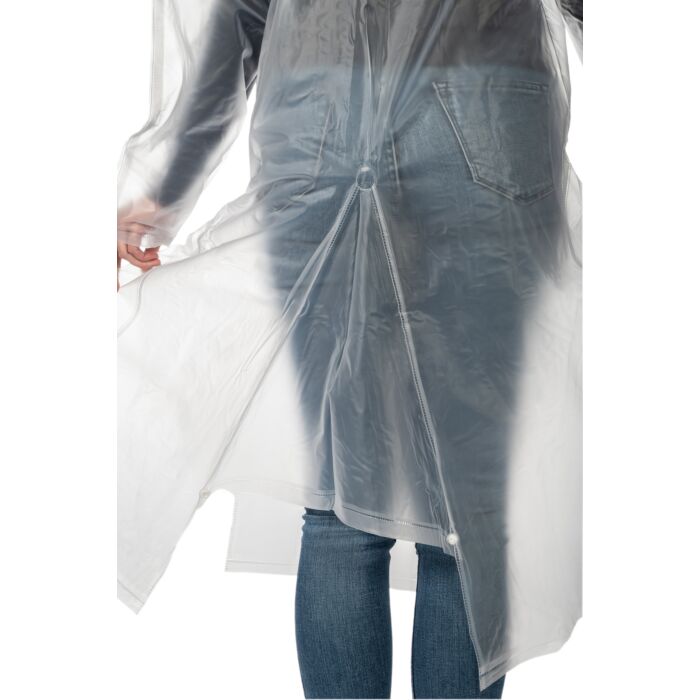 Imperméable, transparent avec fente de dos