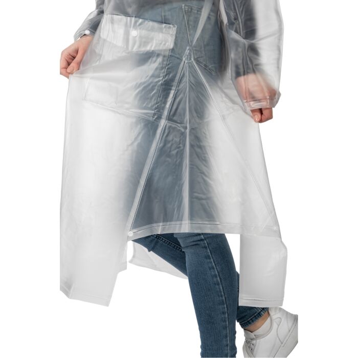 Imperméable, transparent avec fente de dos