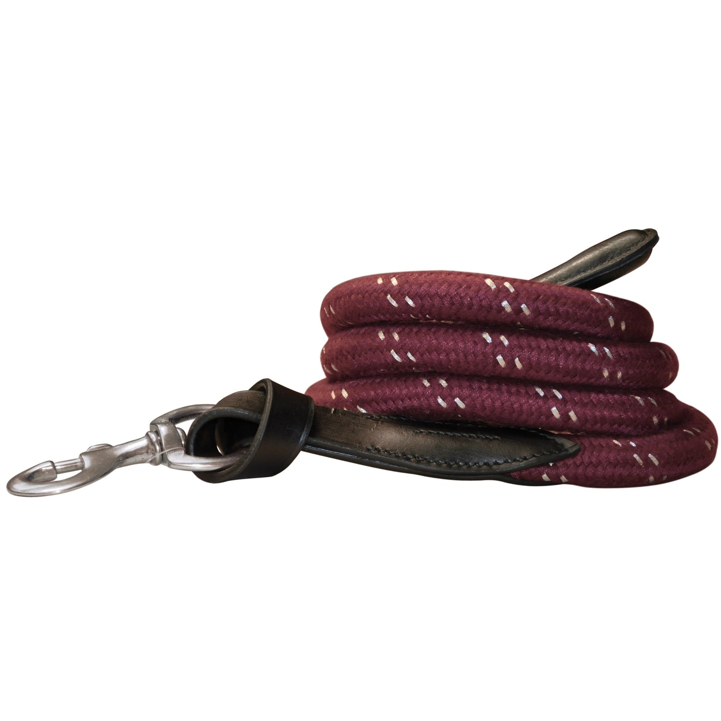 Longe Corde CANTER - Boucles Blanches Noir/Bordeaux