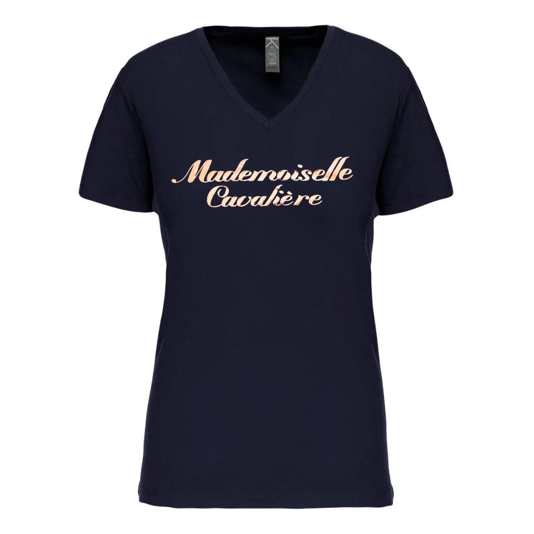 T-SHIRT MADEMOISELLE CAVALIERE MARINE