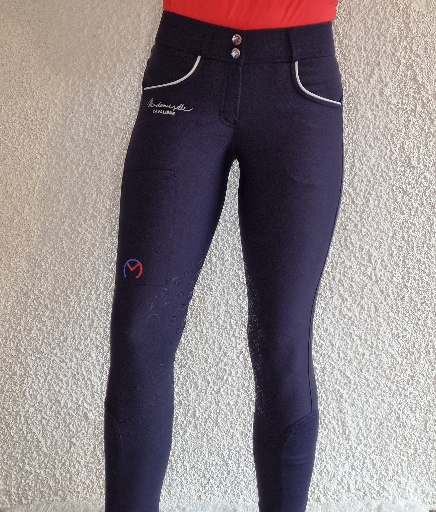 MADEMOISELLE CAVALIERE  PANTALON Marine/Blanc SO SPORT