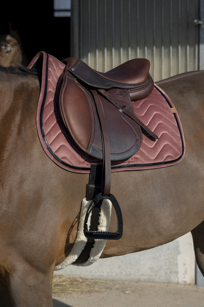 TAPIS DE SELLE EQUITHÈME "GLOSSY" ROSE