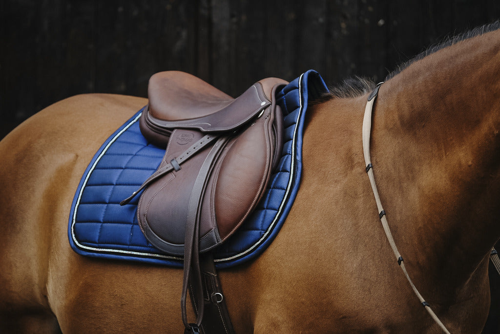 TAPIS DE SELLE EQUITHEME "DOMINO" BLEU