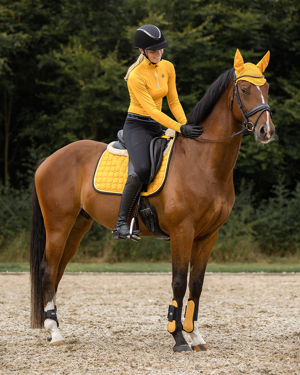 Tapis de selle Florence Jaune Poney