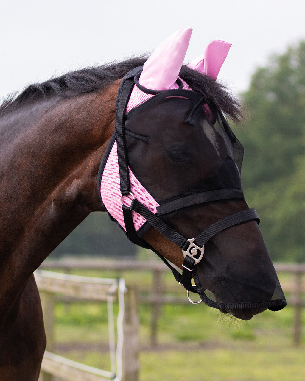 Bonnet anti mouche avec clapet de nez détachable Rose