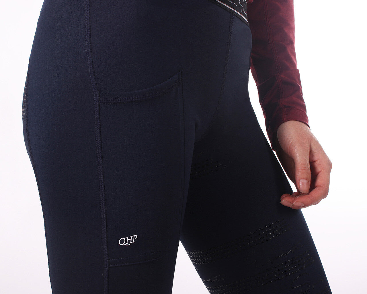 Legging d'équitation Eden full grip Marine