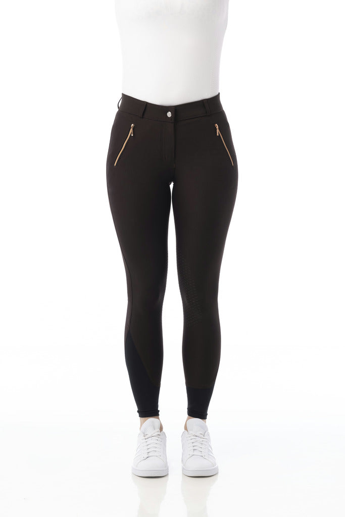 PANTALON EQUITHÈME "KENYA" MARRON FEMME