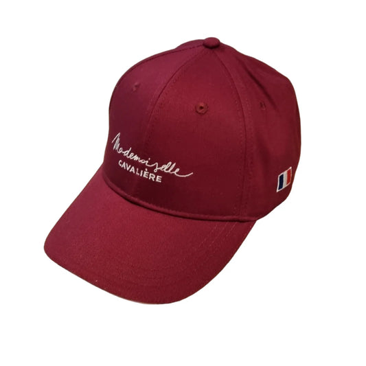 Casquette Mademoiselle cavalière bordeaux