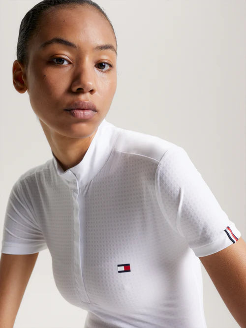 Polo de concours Tommy Manches courtes Blanc