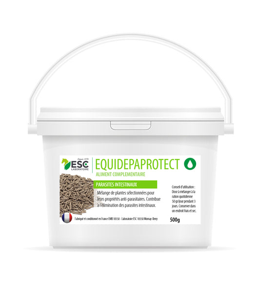 EQUIDEPAPROTECT – Parasites intestinaux cheval – Complément enrichi à base de plantes