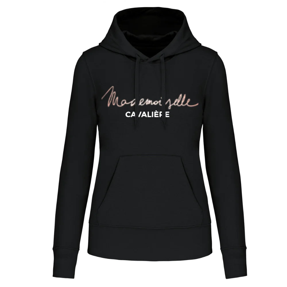 MADEMOISELLE CAVALIERE  SWEAT CAPUCHE NOIR