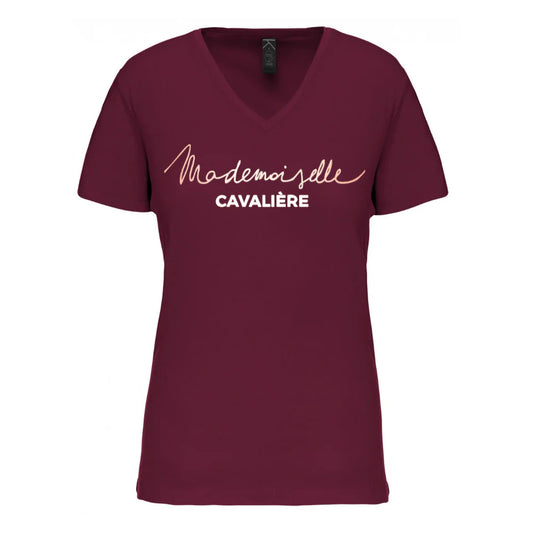 T-SHIRT MADEMOISELLE CAVALIERE BORDEAUX