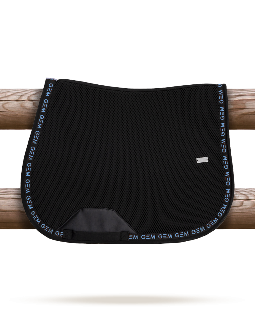 Tapis de selle Mesh Obstacle Noir/bleu